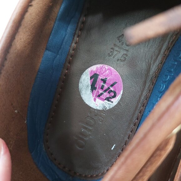 Duberry Boy's Admirals Brown Leather Deck Shoes US 4.5/EU 37.5 - Picture 7 of 8